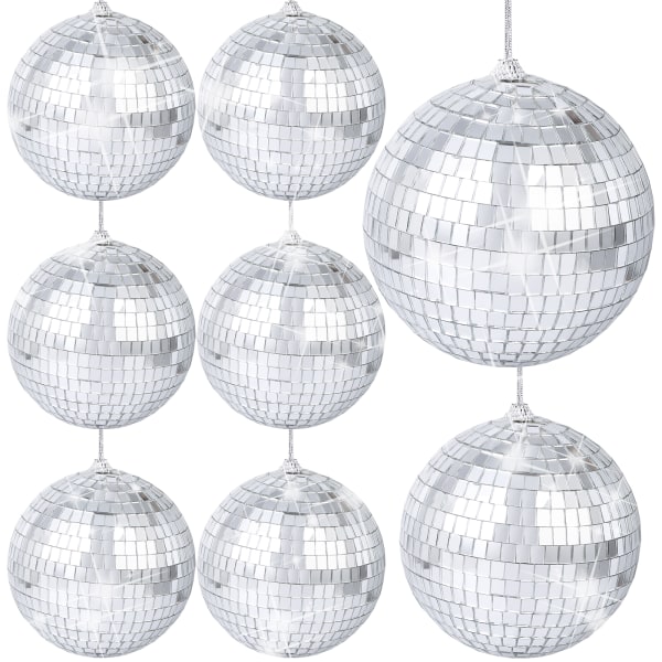 8 kpl Peili Disco Balls Hopea Riippuva Disco Light Mirror B Blue one size