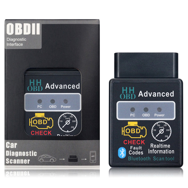 HH OBD V2.1 Bluetooth Automotive Fault Detector ELM327 OBD2 Bil A onesize