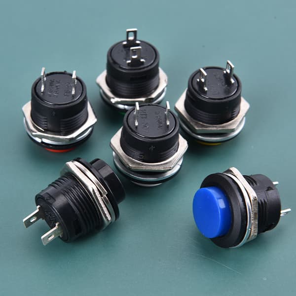 16mm 12V-24V vattentät bil LED Power Push Button Momentary Swi 6