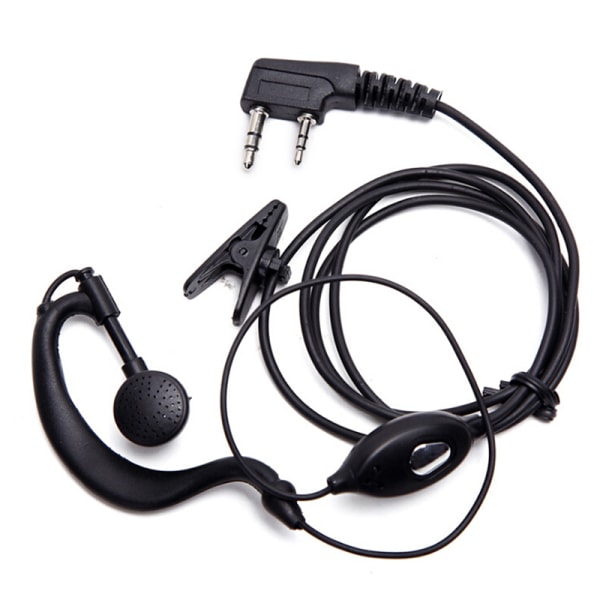 2 stk Toveis skinkeradio øretelefoner for BaoFeng UV5R-serien Black 2Pcs