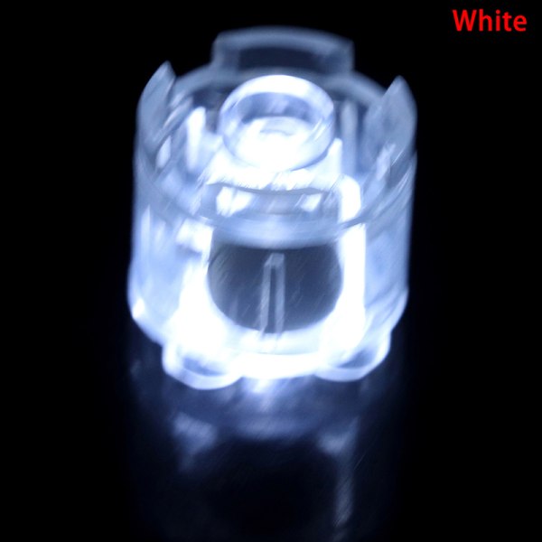 2 kpl Light Brick Luminescent Lamp Accessories Pyöreä DIY Colorfu White