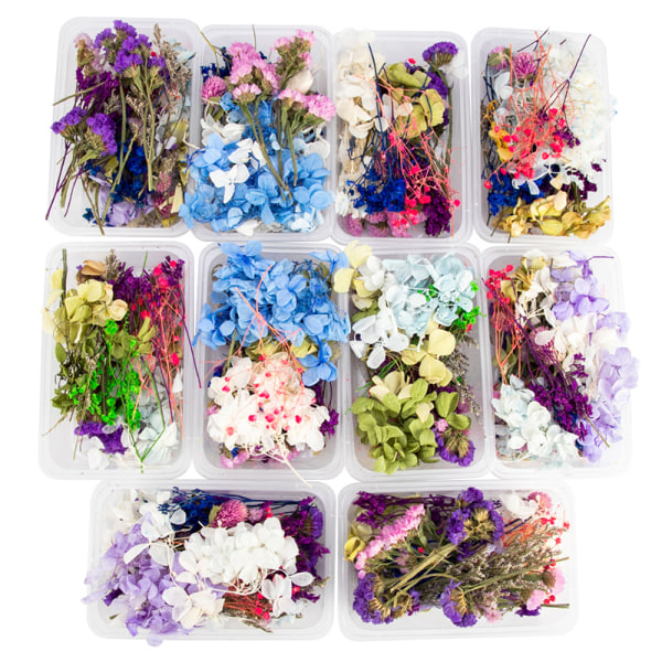 1 boks tørket blomst DIY tilbehør Aromaterapi stearinlys Epoxy Resi onesize