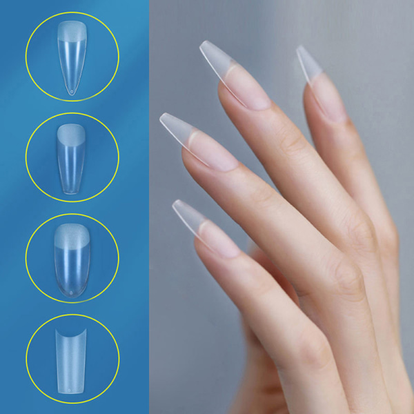 20/22/24 STK Nail Gel Quick Building Mold Tips Nail Dual Forms E Style A1