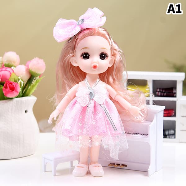 17 cm docka med kläder Skor DIY Movable s Princess Figure Gift Multicolor A1