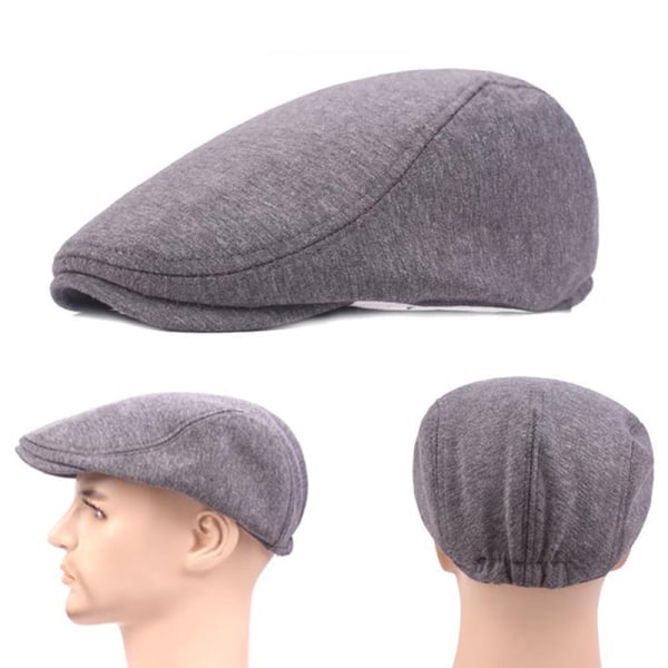 1 Stk Bomullshetter Herre Dame Lue Myk Casual Beret Solid Unisex Re Dark blue one size