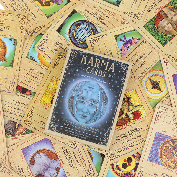 Karma Oracle-kort Tarot-kort Familiefest Profeti Spådom Orange one size