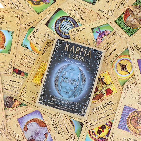 Karma Oracle-kort Tarot-kort Familiefest Profeti Spådom Orange one size