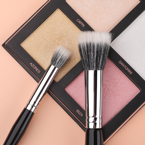 1 STK Kosmetisk børste Ansigtsmakeup Contour Foundation Powder Blush black C