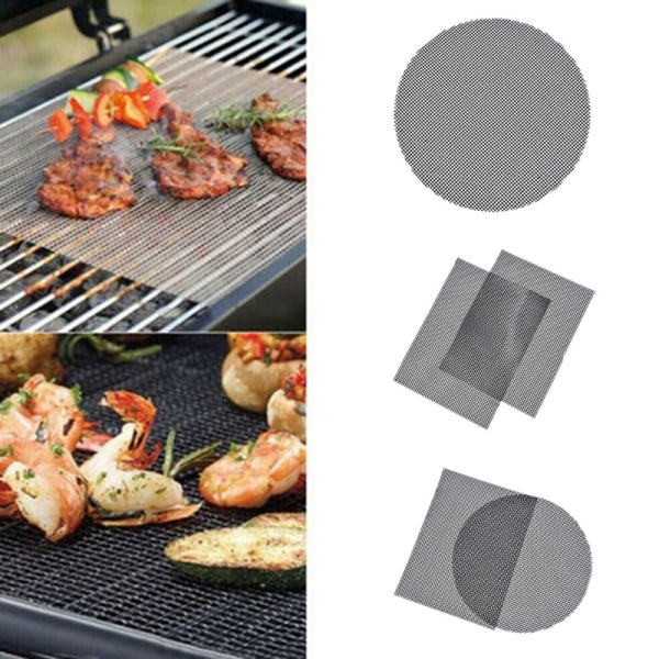 BBQ Grill Pad Mat Non-stick Mesh Nett Grill Grilling Baking M A 30*40cm