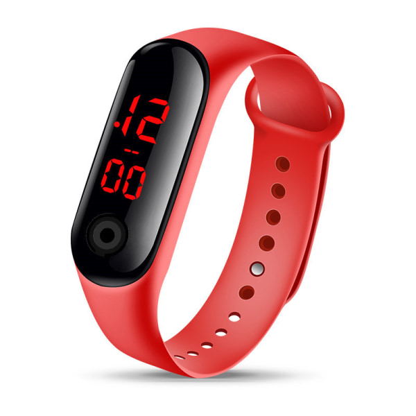 LED Digital Wrist Sport Watch Til Mænd Kvinder Unisex Drenge Piger Red one size