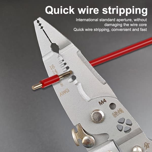 Foldbar kabelstripper med elektricitetsmåling til ting P black