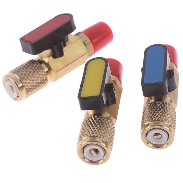 1/4" hann til 1/4" hunn SAE rett kuleventil AC Lading Fo one size