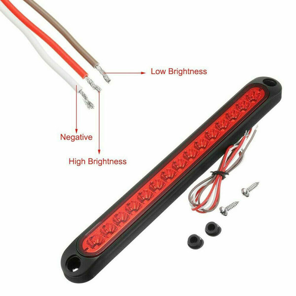 15 LED-förseglade släpvagnar Truck&Lorry Stop Bakre Stop Reverse Red One Size