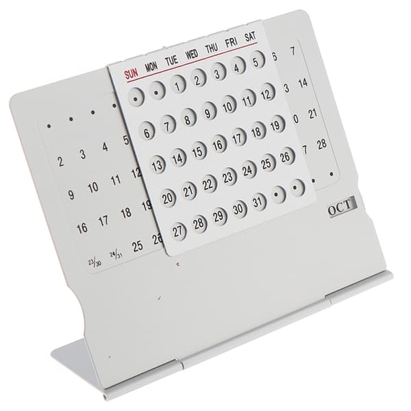 1 Stk Metalfremstilling 100 År Evighedskalender Kontor Sup Silver one size