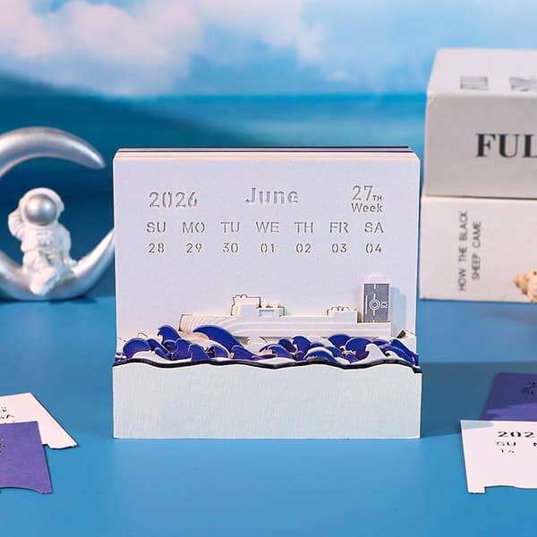 Time Piece Kalender 2026 Bordkalender 3D Afrivningskalender Pa A