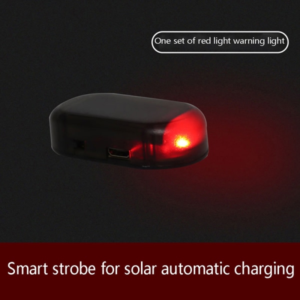 Auton väärä turvavalomerkkilamppu aurinkosimulaatio-LED-nukke A red A2