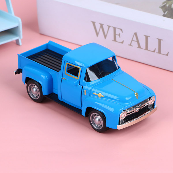 Klassisk pickup bil 1/32 Skræmmemodel Simulering Legering Diecasts P Blue One size