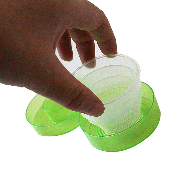 Hopfällbar plastkopp Teleskopisk hopfällbar utomhusresecampi