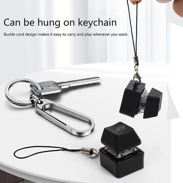 Merit +1 Muyu dekompressionsnyckelring Halsband LED Button Pendan Black one size
