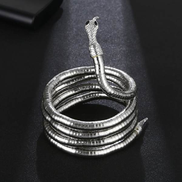 Punk Snake Halsband Choker Justerbart Snake Armband Flexibel W Gold one size