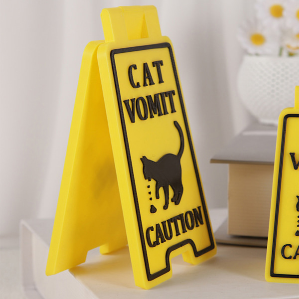 Rolig Varningsskylt för Kattspya A2