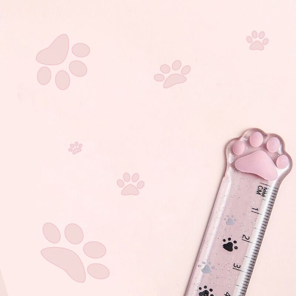 Cat Paw lige lineal Brevpapir tegning Måler Transparent A2 15cm