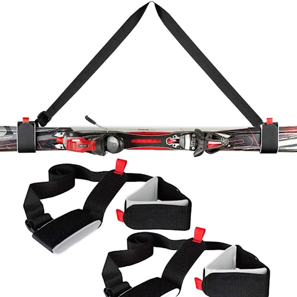 Skidväskor i nylon Justerbar skidstav Porter Krokögleskydd Black 120cm