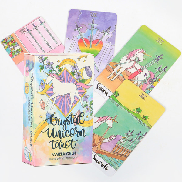 Crystal Unicorns Tarot Fortune Fortune Divination Oracle Cards Crystal Unicorn Tarot one  size