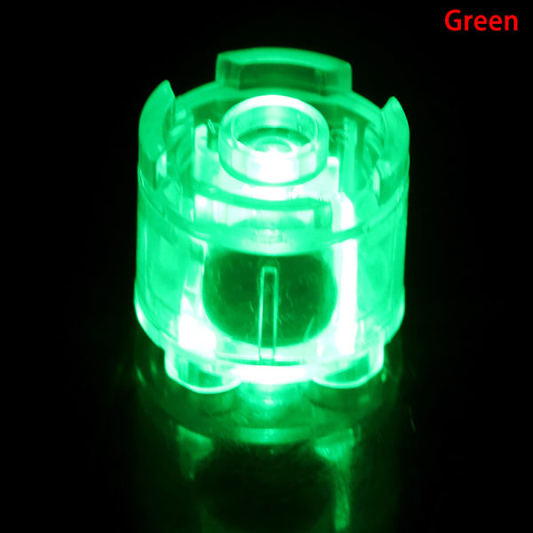 2st Ljus Tegel Luminescerande Lamp Tillbehör Rund DIY Colorfu Green