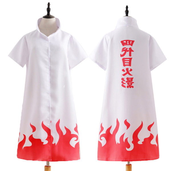 Anime Naruto Cosplay Cloaks Hokage Namikaze Minato Uniform Kaka White XL