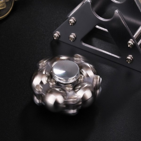 Ny Metal Spinner Antistress Hand Adult Toy Reliever Toy Gyrosc Silver one size
