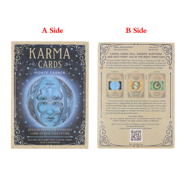 Karma Oracle-kort Tarot-kort Familiefest Profeti Spådom Orange one size