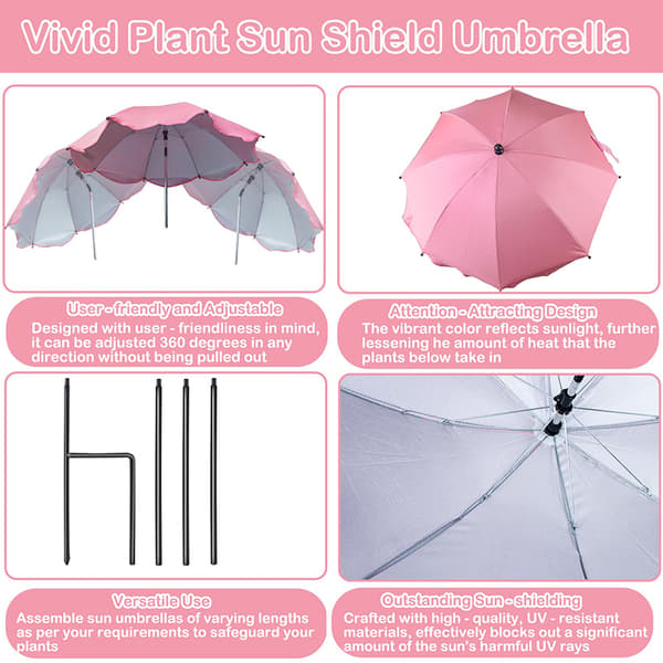 Päivitetyt sateenvarjot ulkokasveille Pink