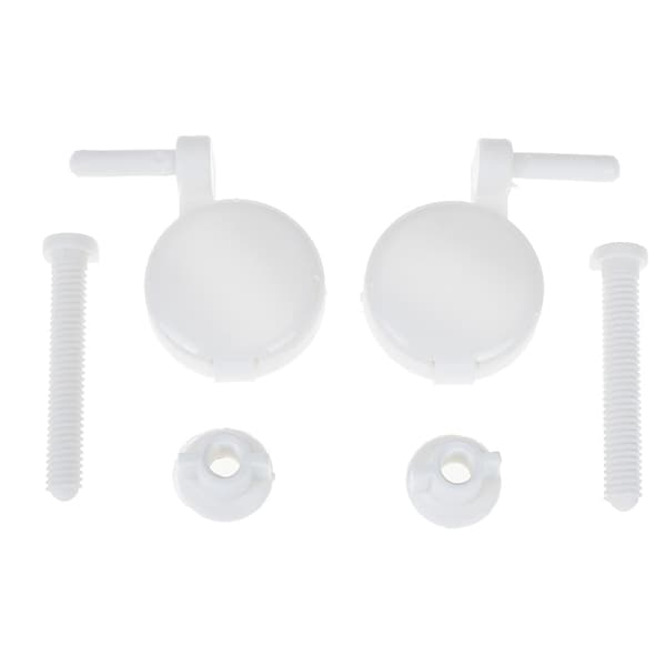 1 set/2 st plasttoalettsitsskruvar fästen passar toalettsitsar H one size