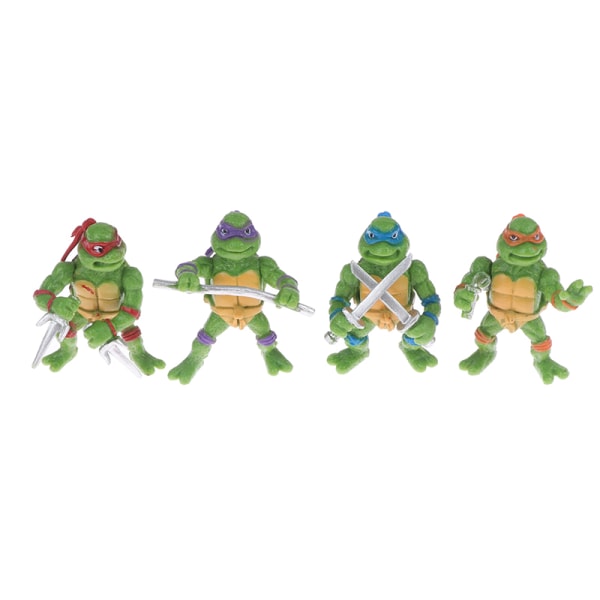 6 kpl Teenage Mutant Turtle Anime Figuurit Mallinukkakodin nukke Color one size