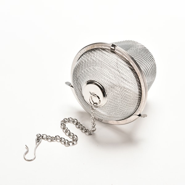 Praktisk teball Spice Sil Mesh Infuser Filter Rustfritt Silver 110mm