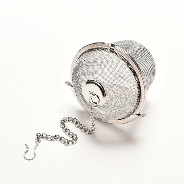 Praktisk tebold Krydderi Si Mesh Infuser Filter Rustfrit Silver 110mm