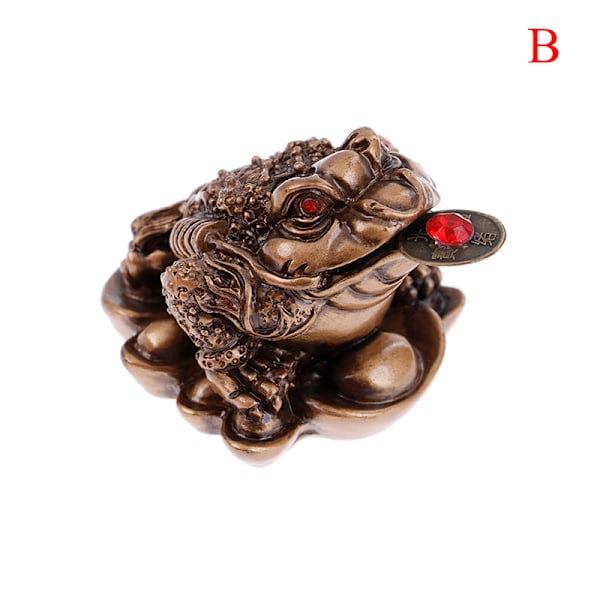 Feng Shui Pengar Lucky Fortune För Groda Padda Mynt Ornament Luc B one size