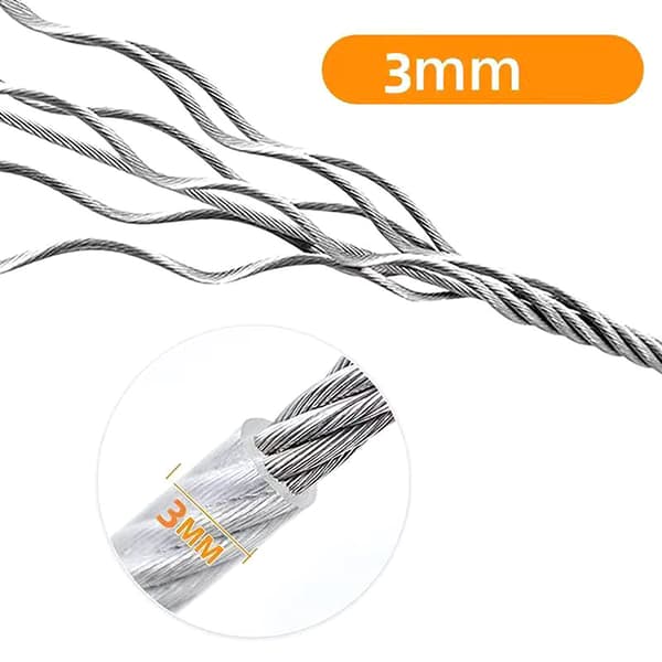 3-10M Wire Dobbelt-Hovedet Hundebindingskabel Line Rationsreb W A5