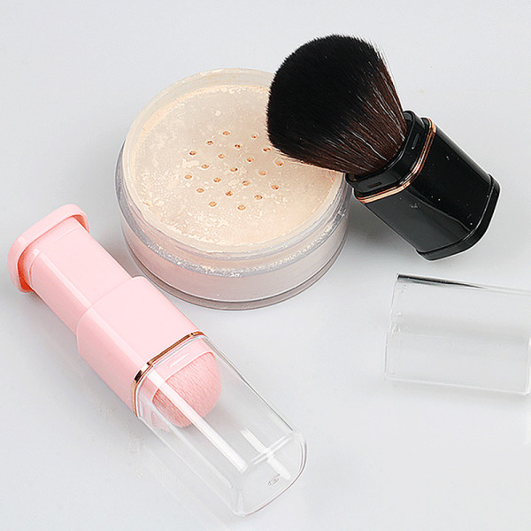 Bärbar infällbar kosmetika sminkborste Mini Blush Foundati Pink onesize