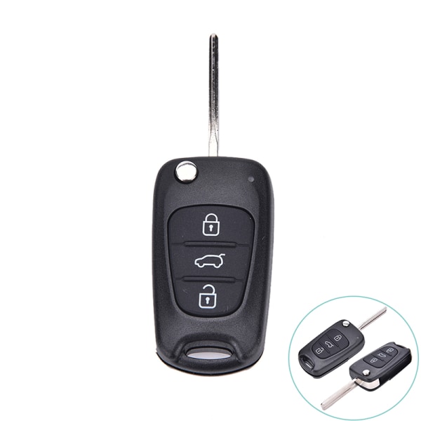 Remote Folding Key Shell Case 3 knapper Fob til Hyundai I20 I30