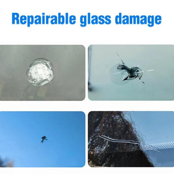 1 Stk Glas Revnet Reparationsværktøj Glashærdende Lim Auto Glas Scra One Size