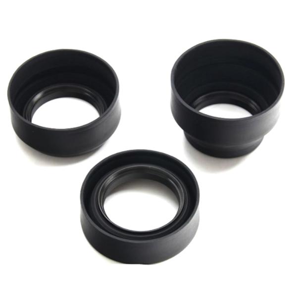 Universal 3-stegs hopfällbar 3-i-1 gummi vikbar motljusskydd Su Black 67mm