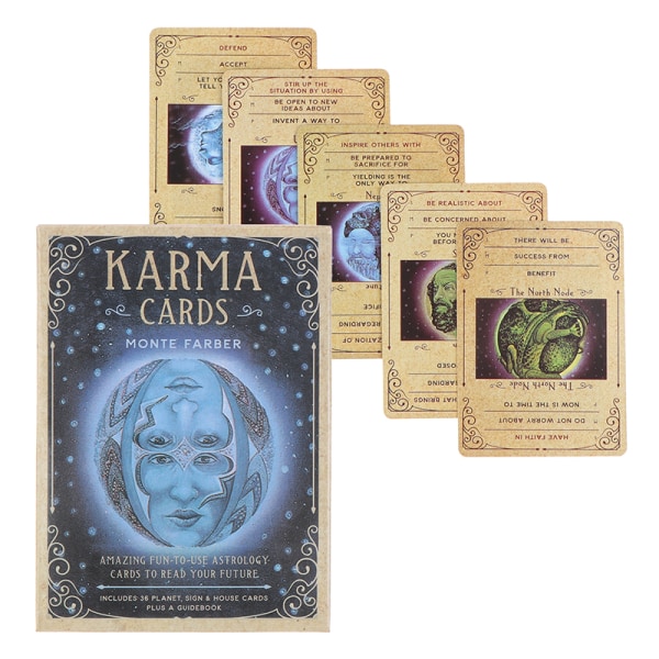 Karma Oracle-kort Tarot-kort Familiefest Profeti Spådom Orange one size