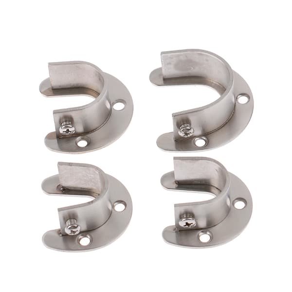 19/22/25/32 mm Garderobsfäste Rostfritt stål Stångsocket Flang Silver A2