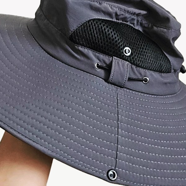 Mode Sommar Solhatt UV-Skydd Utomhus Andningsbar Avtagbar black
