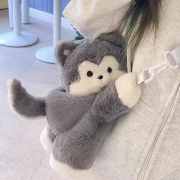 Plush Katt Axelväska Mjuk Valp Axelväska Pingvinväska W B