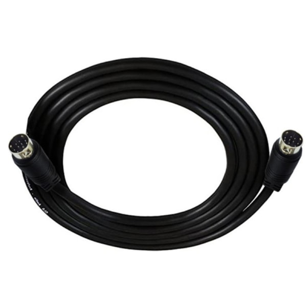 Mini Din 9-stift hane till 9-stift hane o Ingångskabel 1m 2m 3m Compat Black 1M