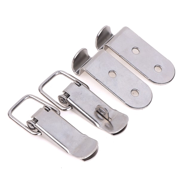 90 grader Duck-mouth Spänne Krok Lås Fjäder Drag Toggle Spärr Silver A