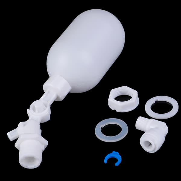 2PC Justerbar Auto Fill Float Ball Valve Vannkontrollbryter White one size